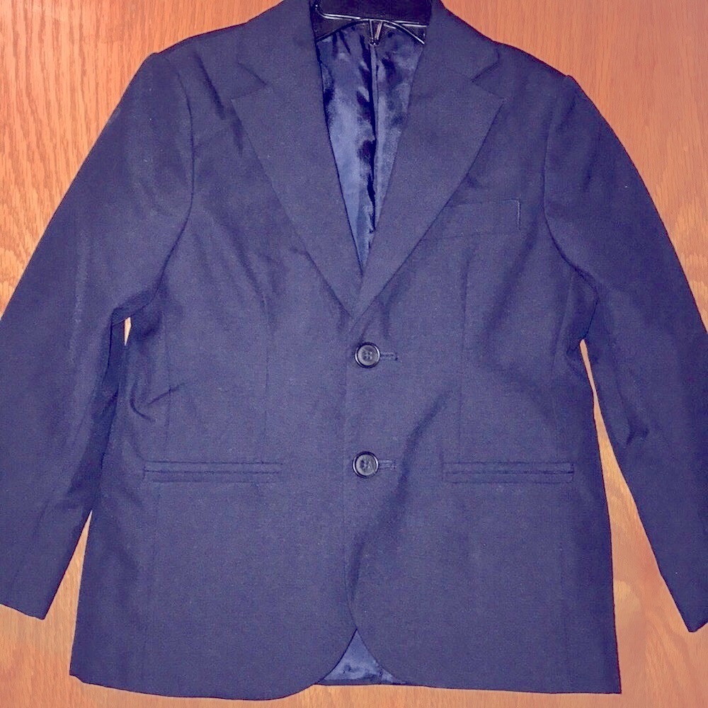 New boy’s classic navy blazer sport coat size 4 super cute weddings events